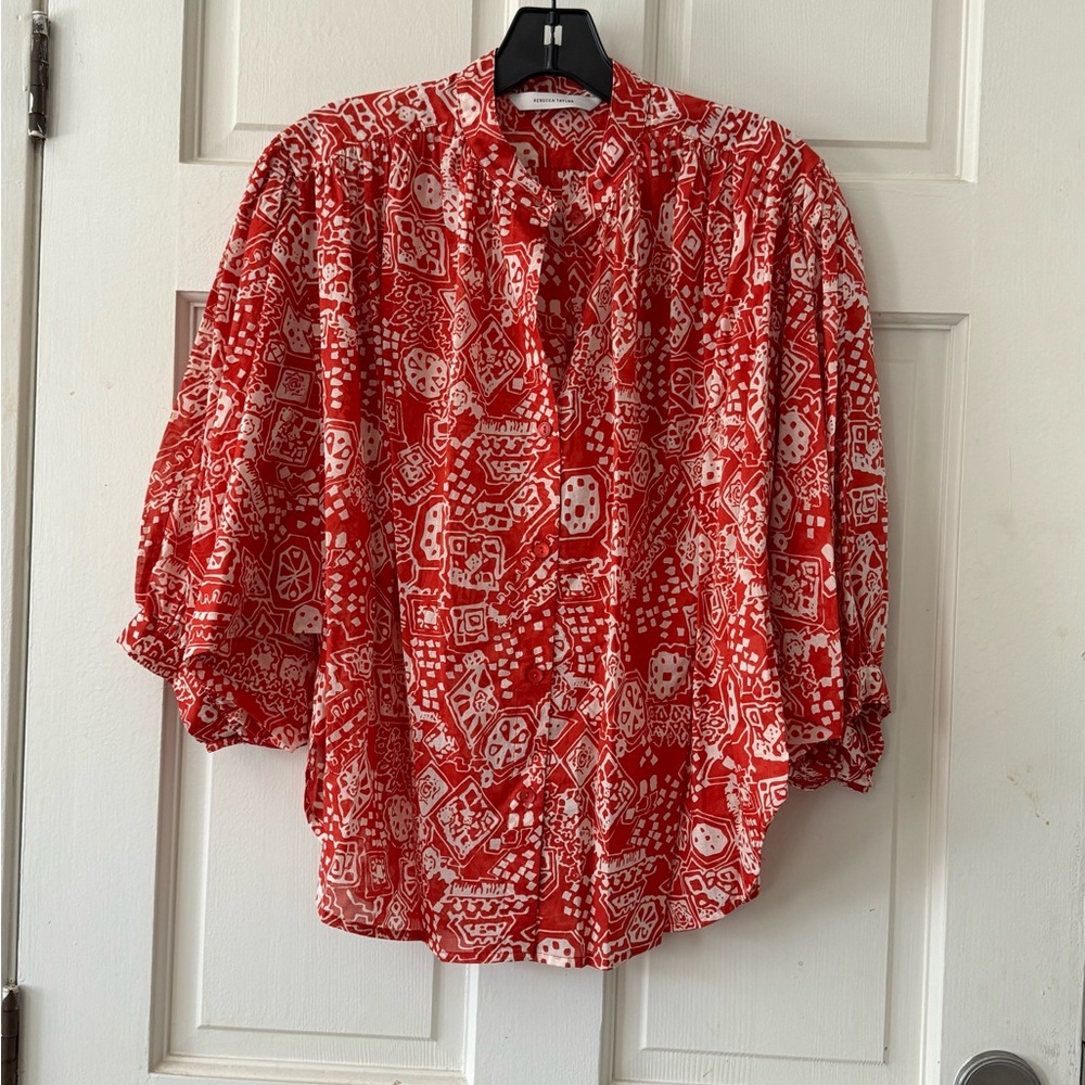 Rebecca Taylor Top w/ 3/4 Length Dolman Sleeves. NWT
